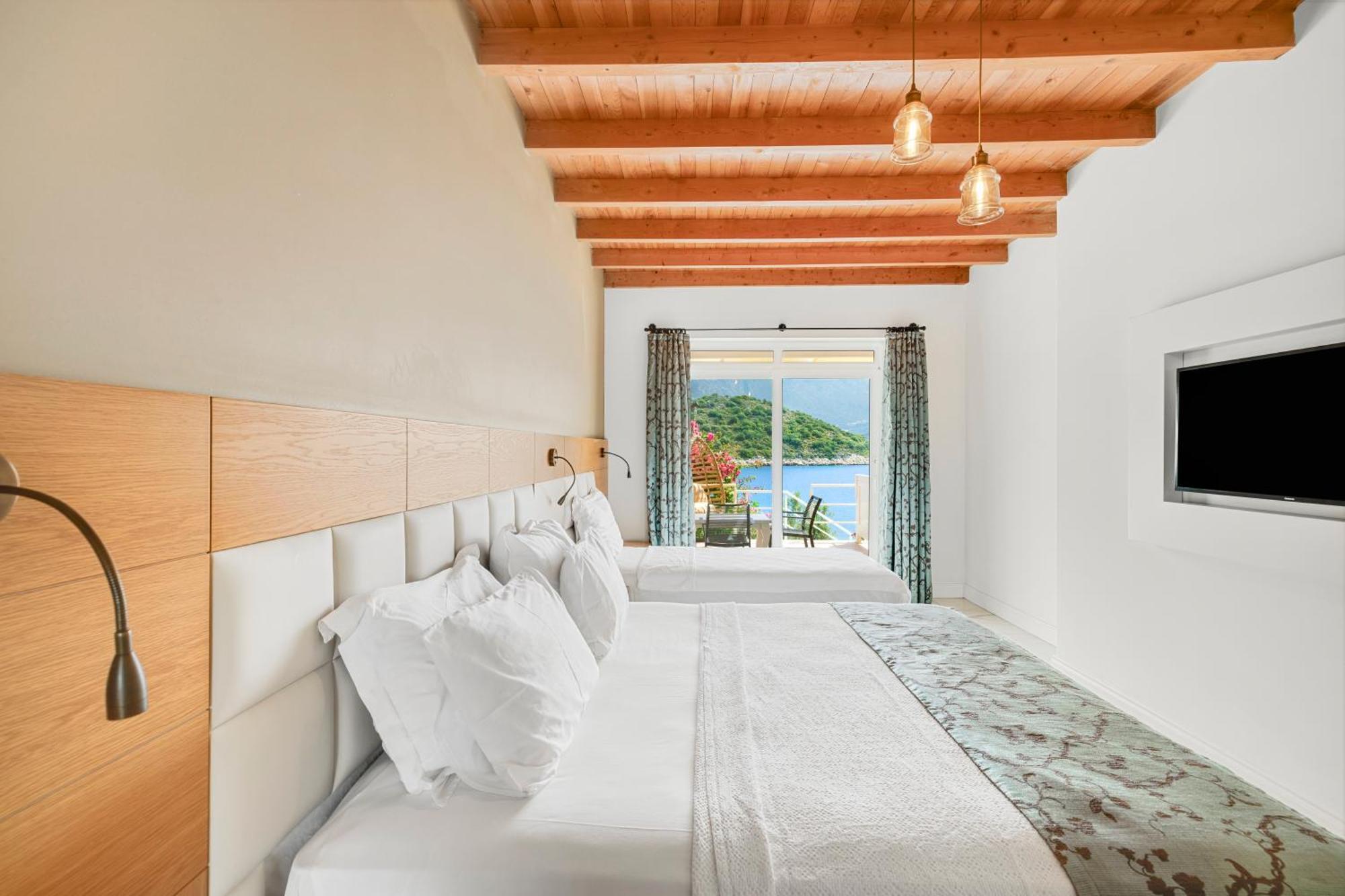 Blanca Beach Hotel Kas Bagian luar foto